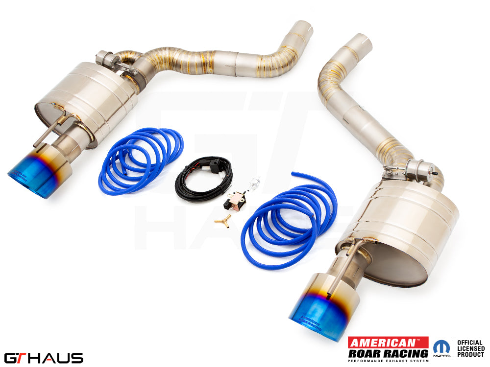 Premium exhaust system for Chrysler 300C SRT8 (2012-2014) featuring stainless steel construction and electronic valve control.