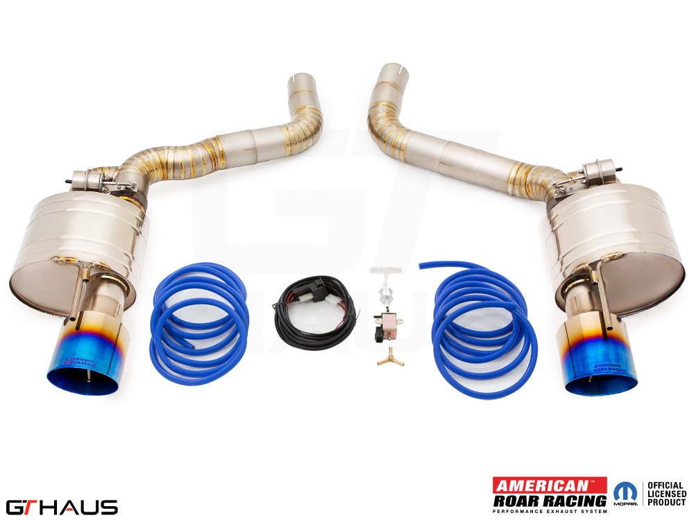 Premium exhaust system for Chrysler 300C SRT8 (2012-2014) featuring stainless steel construction and electronic valve control.