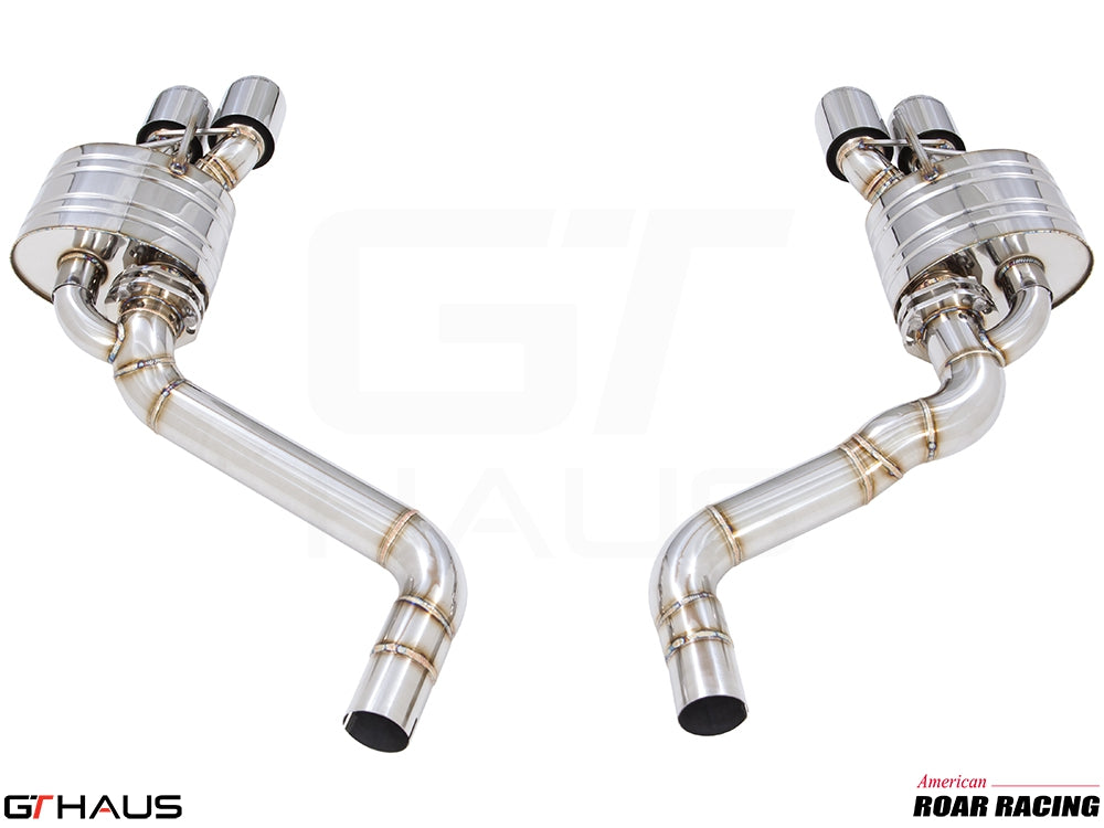 Premium performance exhaust system for Dodge Challenger DEMON, Redeye, and Jail Break models, featuring stainless steel construction.