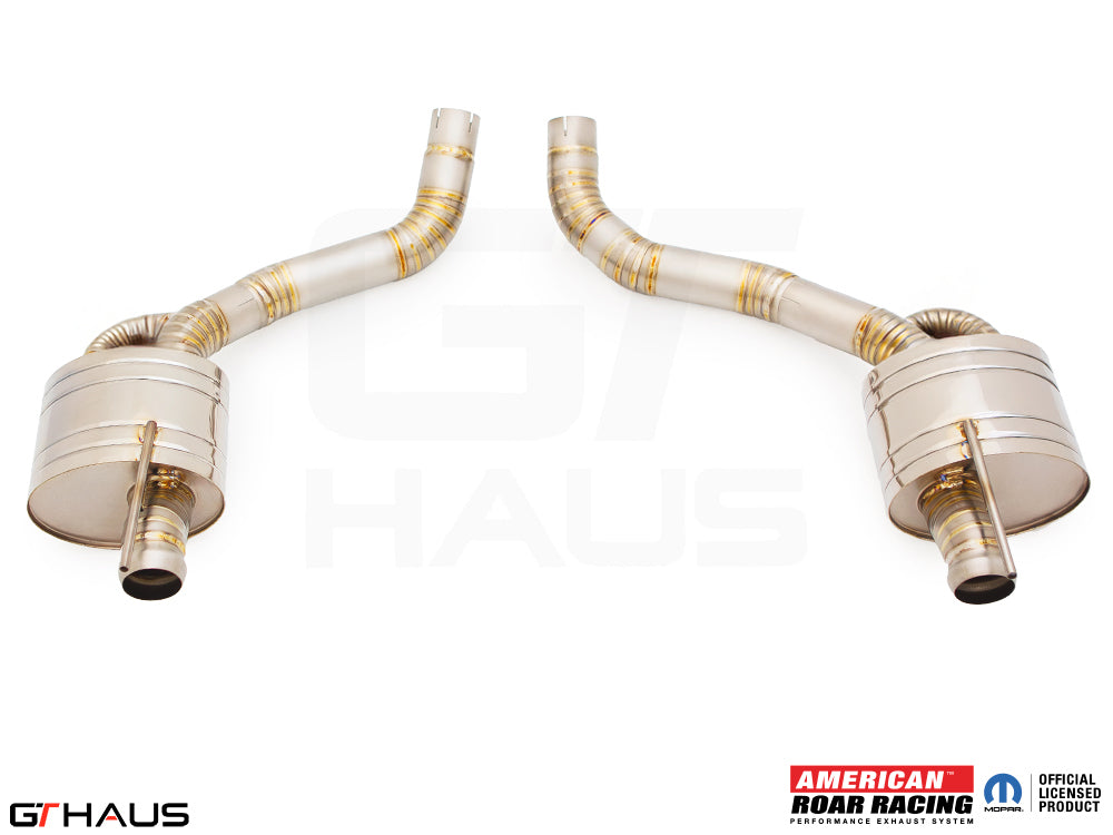 Premium exhaust system for Dodge Challenger DEMON/Redeye/Jail Break, enhancing performance and sound. T304 stainless steel construction.