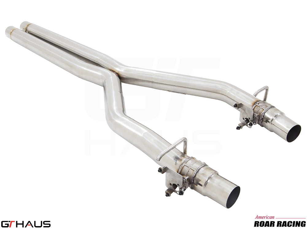 Catback X-Pipe exhaust system for 2015+ Dodge Challenger SRT8, Scat-pack, and Hellcat, featuring stainless steel construction.