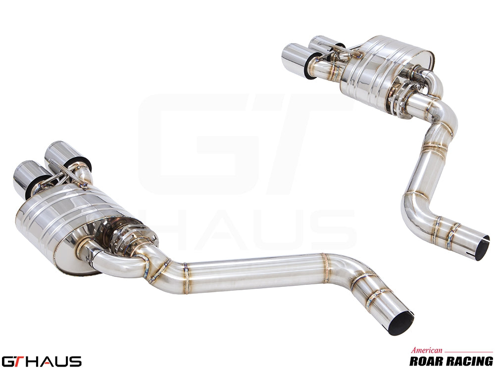 Premium performance exhaust system for Dodge Challenger SRT8, Scat-pack, and Hellcat 707, featuring stainless steel construction.