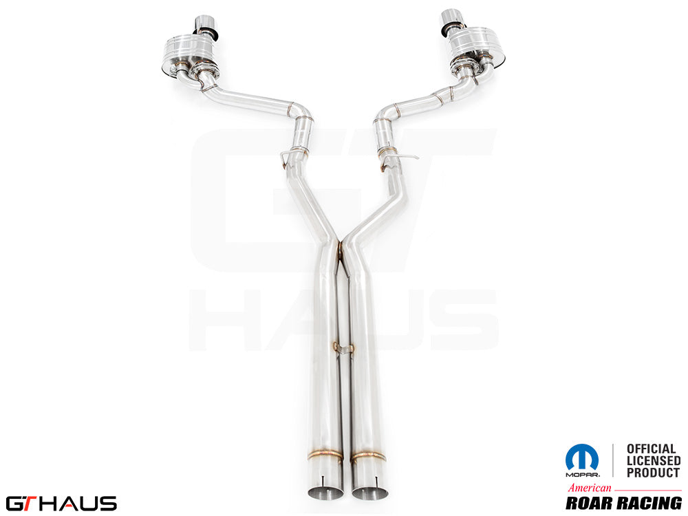 Premium performance exhaust system for Dodge Charger SRT8, Scat-pack, Hellcat 707, and Redeye (2015+). T304 stainless steel.