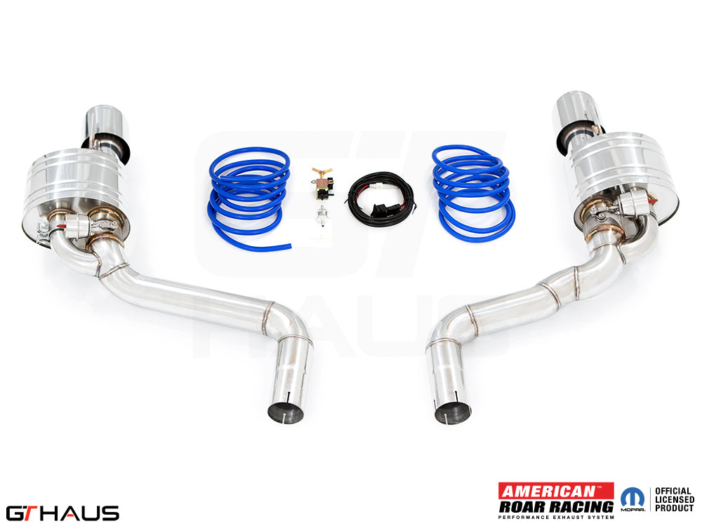 Premium performance exhaust system for 2006-2010 Dodge Charger SRT8 with 6.1 HEMI V8, featuring stainless steel construction.