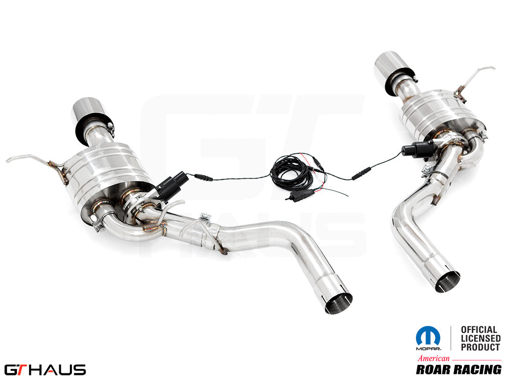 Premium performance exhaust system for 2021+ Dodge Durango Hellcat with 6.2L SC HEMI V8, featuring electronic valve control.