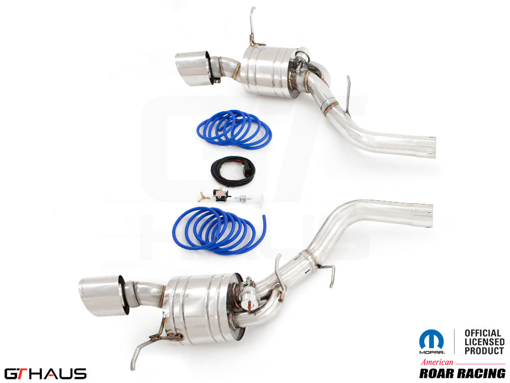 Premium performance exhaust system for 2021+ Dodge Durango Hellcat featuring stainless steel construction and electronic valve control.