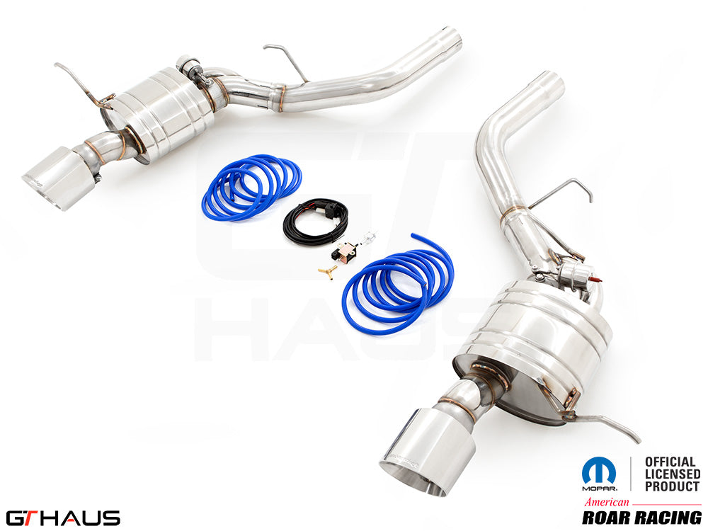 Premium performance exhaust system for 2021+ Dodge Durango Hellcat with 6.2L SC HEMI V8, featuring stainless steel construction.