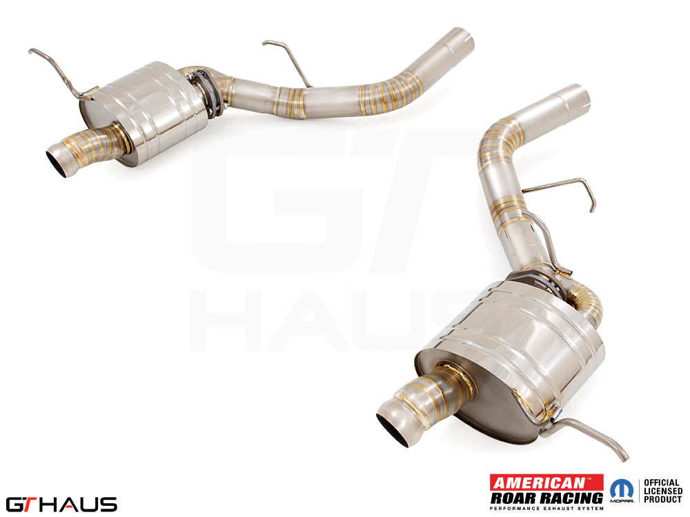 Premium performance exhaust system for 2021+ Dodge Durango Hellcat featuring stainless steel construction and enhanced sound.