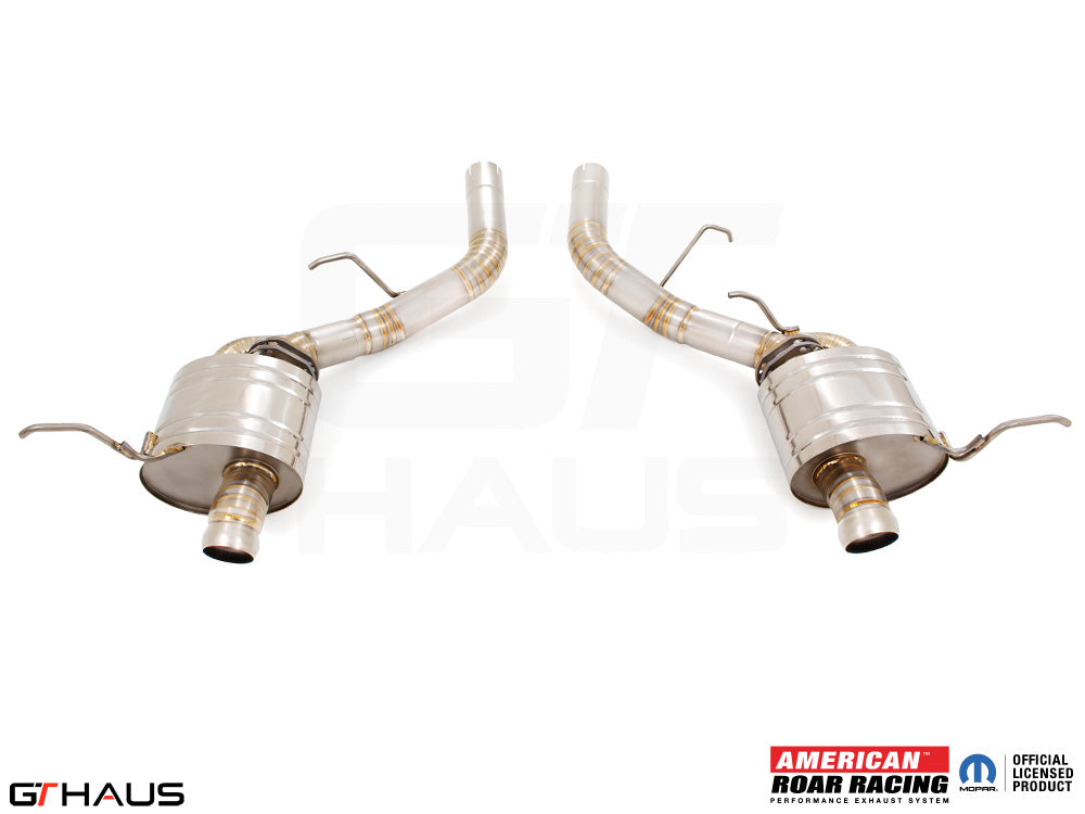 Premium exhaust system for 2021+ Dodge Durango Hellcat featuring stainless steel construction and enhanced performance.