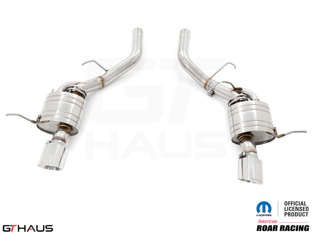 Premium exhaust system for 2012+ Dodge Durango R/T with 5.7 HEMI V8, featuring stainless steel construction and performance design.