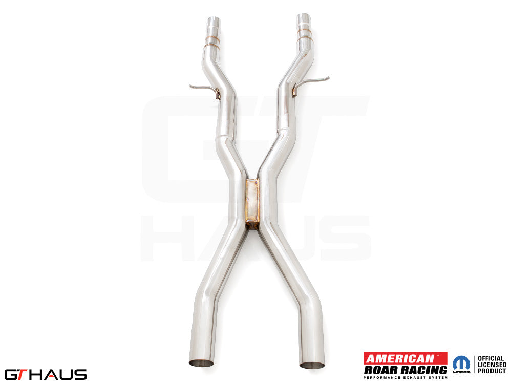 High-performance catback X-pipe resonator delete section for 2017+ Dodge Durango SRT8 with 6.4 HEMI V8.