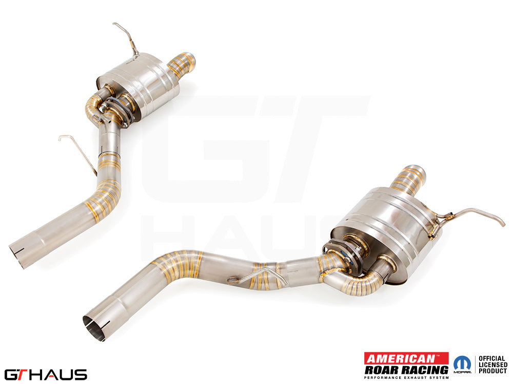 Premium performance exhaust system for 2017+ Dodge Durango SRT8 featuring stainless steel construction and enhanced sound.