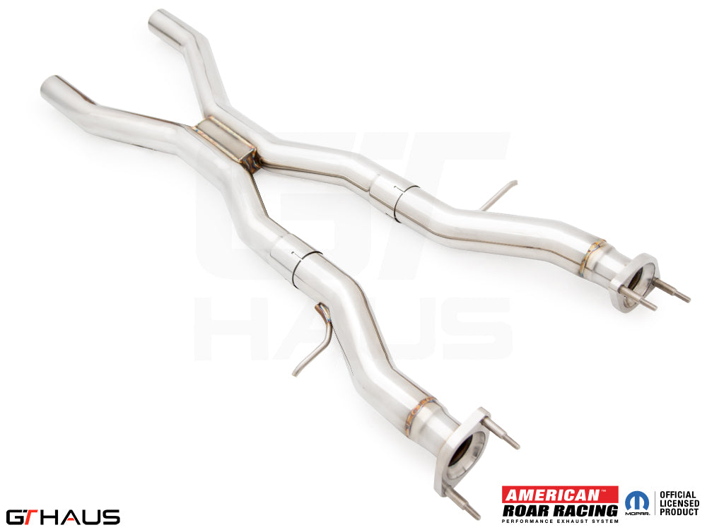 Stainless steel Catback X-Pipe resonator delete section for 2012+ Jeep Grand Cherokee SRT8 with 6.4 HEMI V8.