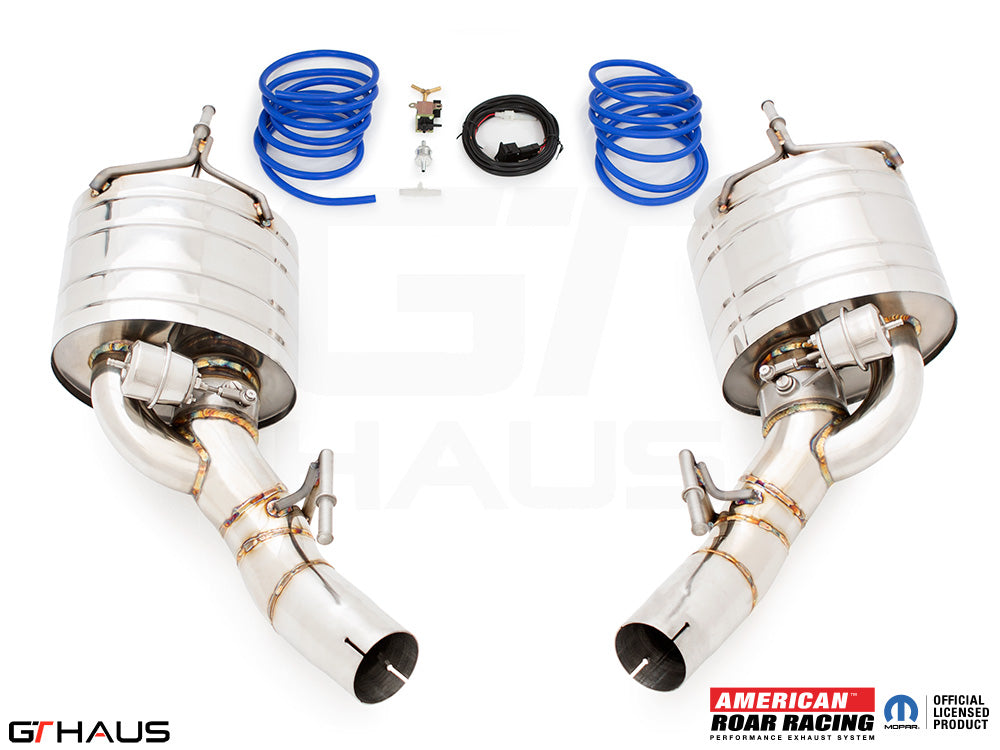 Premium performance exhaust system for 2020+ Jeep Wagoneer 3.0T V6, featuring stainless steel construction and electronic valve control.