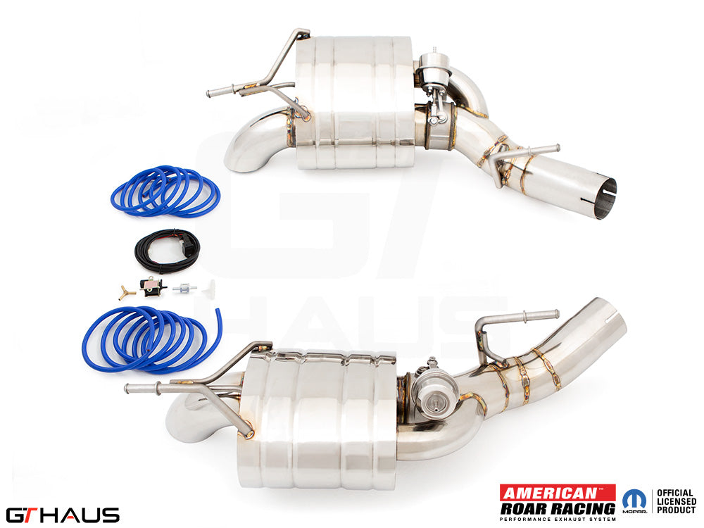 Premium performance exhaust system for 2020+ Jeep Wagoneer 3.0T V6, featuring stainless steel construction and electronic valve control.