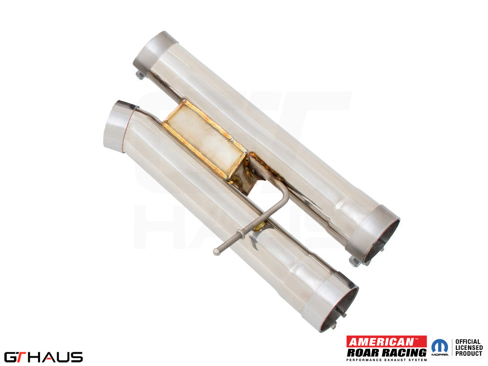 High-performance resonator delete section for 2018+ Jeep Wrangler JL, featuring stainless steel construction for enhanced exhaust flow.