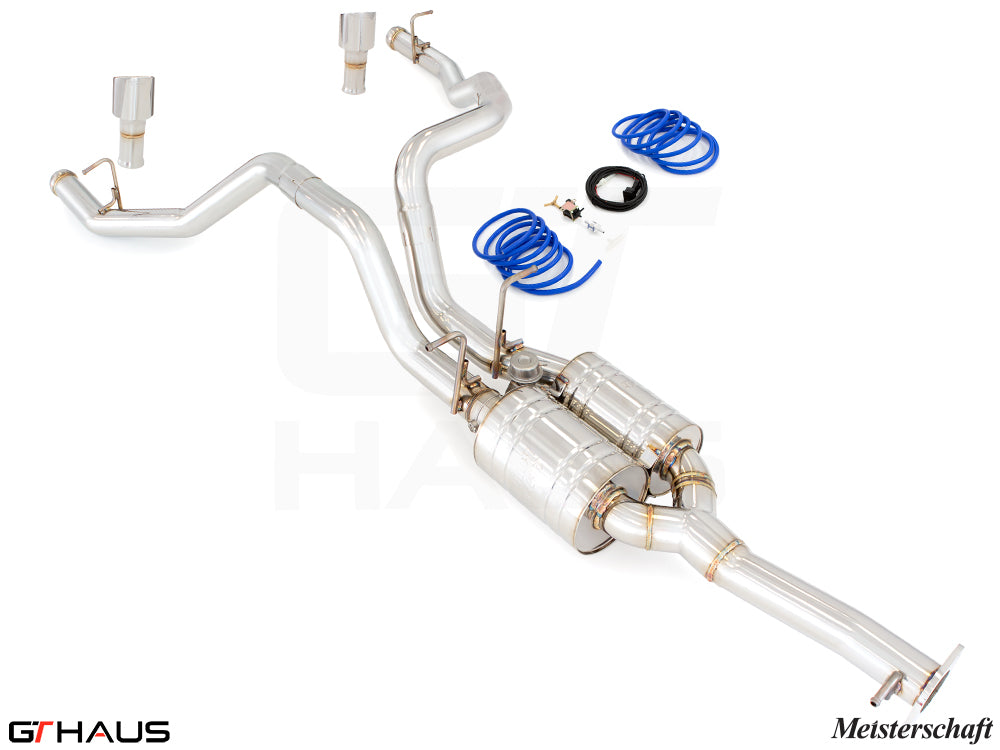 Premium performance exhaust system for RAM 1500 with 5.7 HEMI V8, featuring stainless steel construction and enhanced sound.