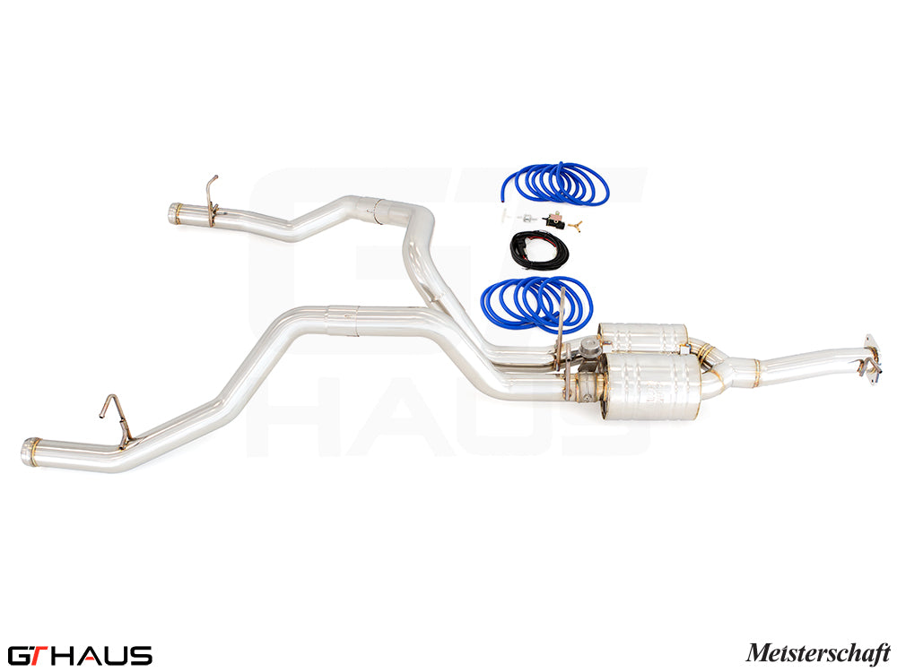 Premium performance exhaust system for RAM 1500 (5.7 HEMI V8) 2019+, featuring stainless steel construction and electronic valve control.