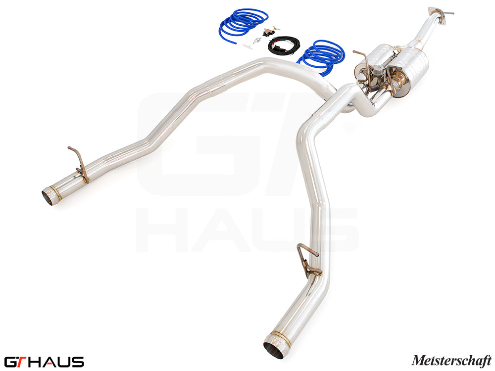 Premium exhaust system for RAM 1500 5.7 HEMI V8 (2019+) featuring stainless steel construction and performance enhancements.
