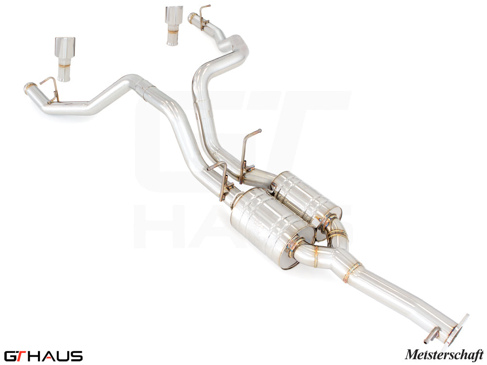 Premium performance exhaust system for 2019+ RAM 1500 with 5.7 HEMI V8, featuring stainless steel construction and enhanced sound.