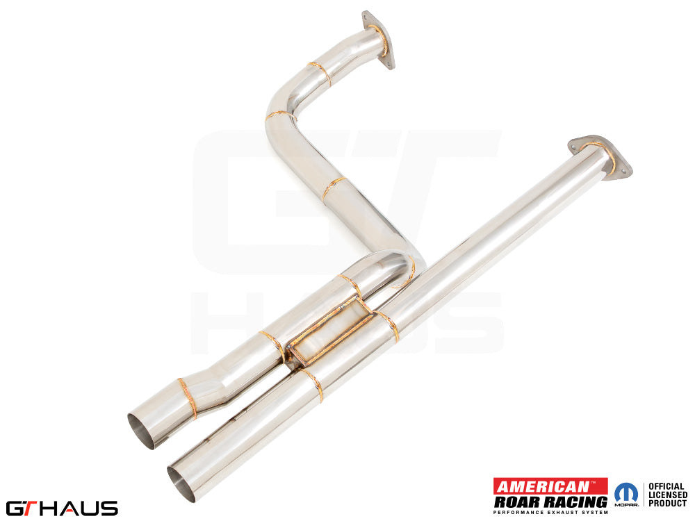 Premium RAM RHO V6T 2025+ AR Section 1 front pipe with 76mm piping and Velocity Chamber for enhanced performance.