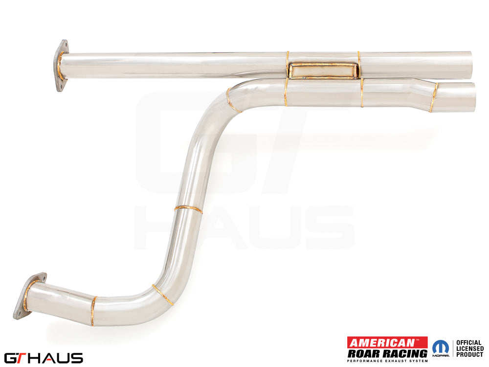 Premium RAM RHO V6T 2025+ AR Section 1 front pipe with 76mm piping and Velocity Chamber for enhanced exhaust flow.