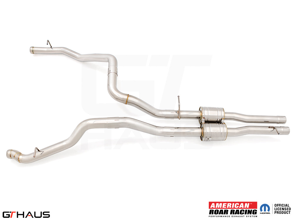 Premium stainless steel exhaust system for RAM RHO V6T (2025+) with enhanced performance and sound.