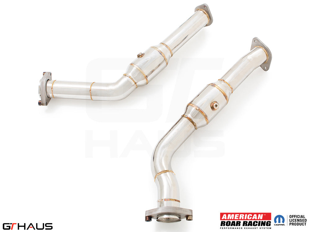 High-performance down pipes for RAM TRX 2021-2024, featuring 400 CEL sport cats and OBD2 compatibility.