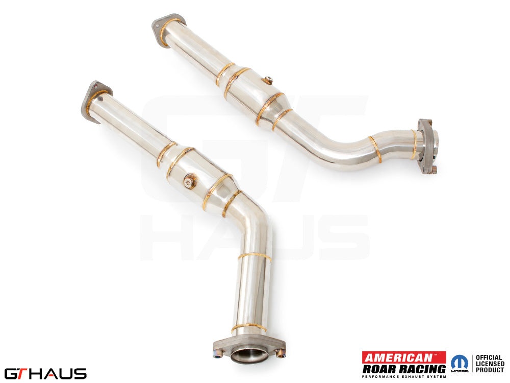 Premium down pipes for RAM TRX 2021-2024 featuring 6.2L SC HEMI V8 and 400 CEL sport cats for enhanced performance.