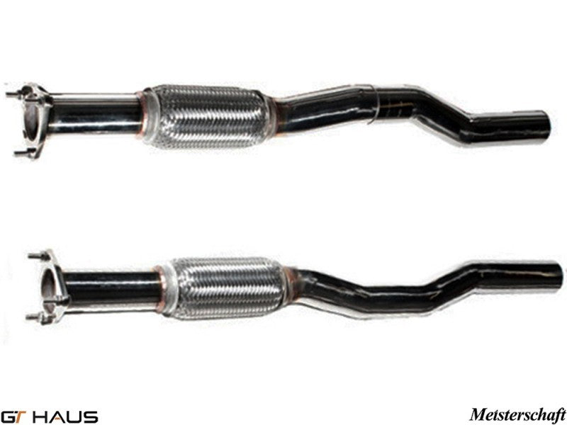 Cat-back resonator delete for Audi A8/S8 D3 models, featuring stainless steel construction for enhanced performance.