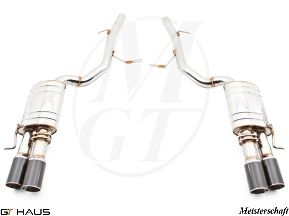 Premium exhaust system for Audi A8/S8 D3 V8 4.2 Quattro, featuring stainless steel construction and dual tips.