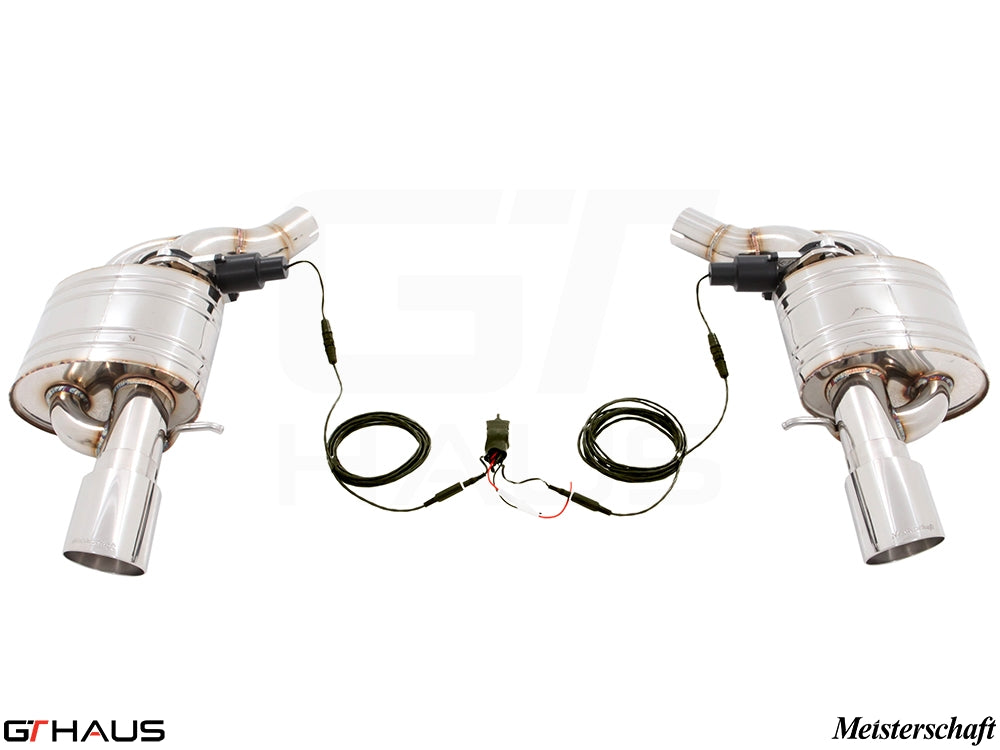Premium exhaust system for Audi A8/S8 D4, featuring dual tips and electronic valve control for enhanced performance.