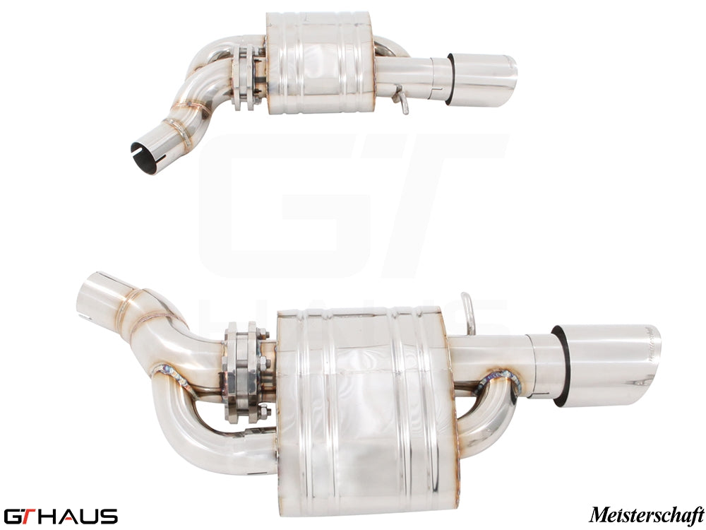 Premium exhaust system for Audi A8/S8 D4, featuring stainless steel construction and enhanced performance design.