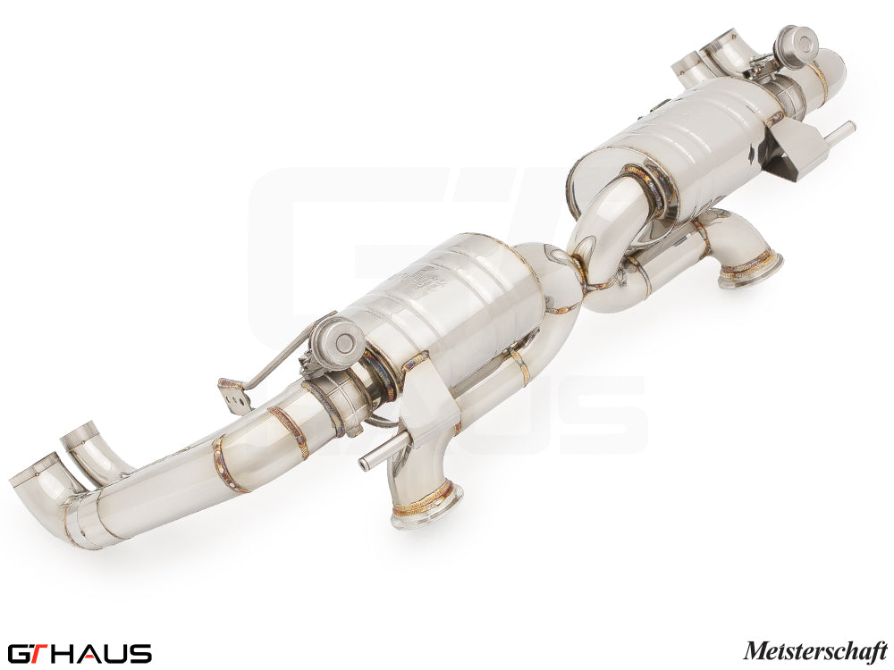 Premium exhaust system for Audi R8 Coupe/Roadster V10/V10+ (2017+) featuring stainless steel construction and enhanced performance.