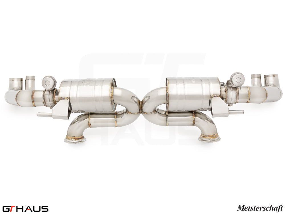 Premium performance exhaust system for Audi R8 Coupe/Roadster V10/V10+ (2017+) featuring stainless steel construction.