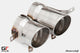 Polished stainless steel 4x83mm exhaust tips for Audi R8 Coupe/Roadster 2008-2012, enhancing performance and style.