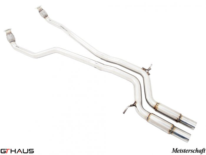 Premium cat-back exhaust system for Audi S5 Coupe 2008-2016, featuring bolt-on front and mid pipes for V8 models.