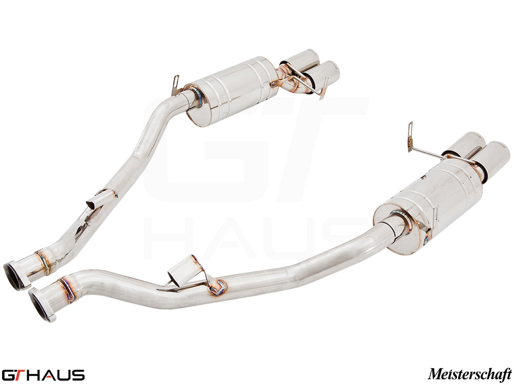 Premium performance exhaust system for BMW E36/7, E36/8 Z3M, featuring stainless steel construction and enhanced sound.