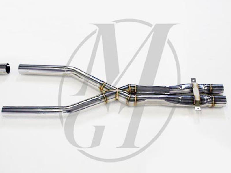 Premium stainless steel X-Pipe for BMW E39 M5 V8, enhancing exhaust flow and performance from 1998 to 2003.