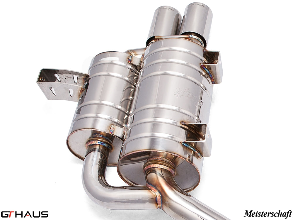 Premium stainless steel exhaust system for BMW E39 M5 V8, designed for enhanced performance and sound.