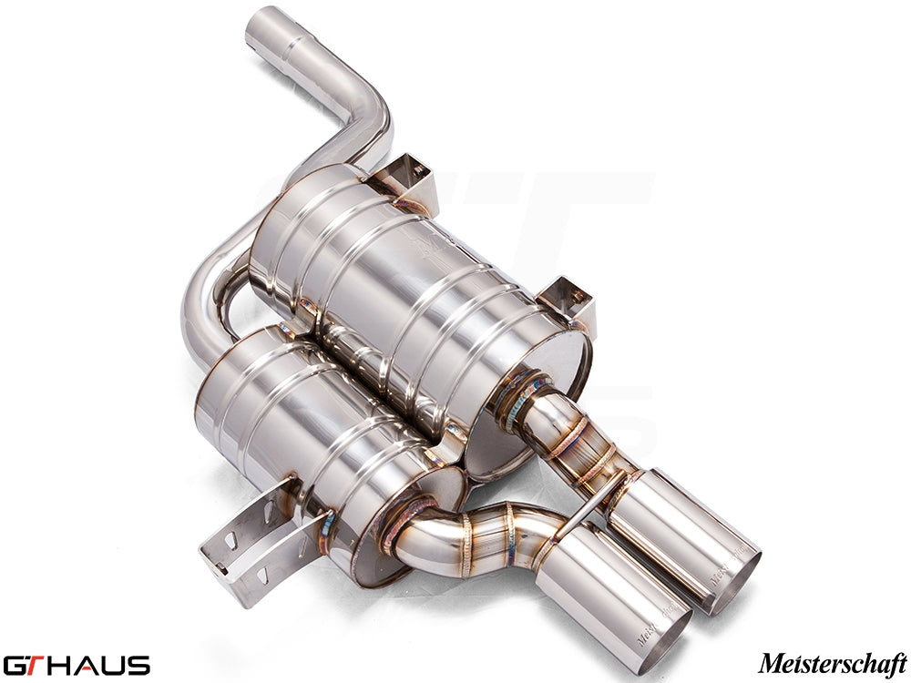 Premium stainless steel exhaust system for BMW E39 M5 V8 Sport Sedan, enhancing performance and sound.