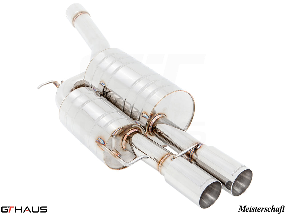 Premium stainless steel exhaust system for BMW E60/61 550i, enhancing performance and sound for 2004-2010 models.