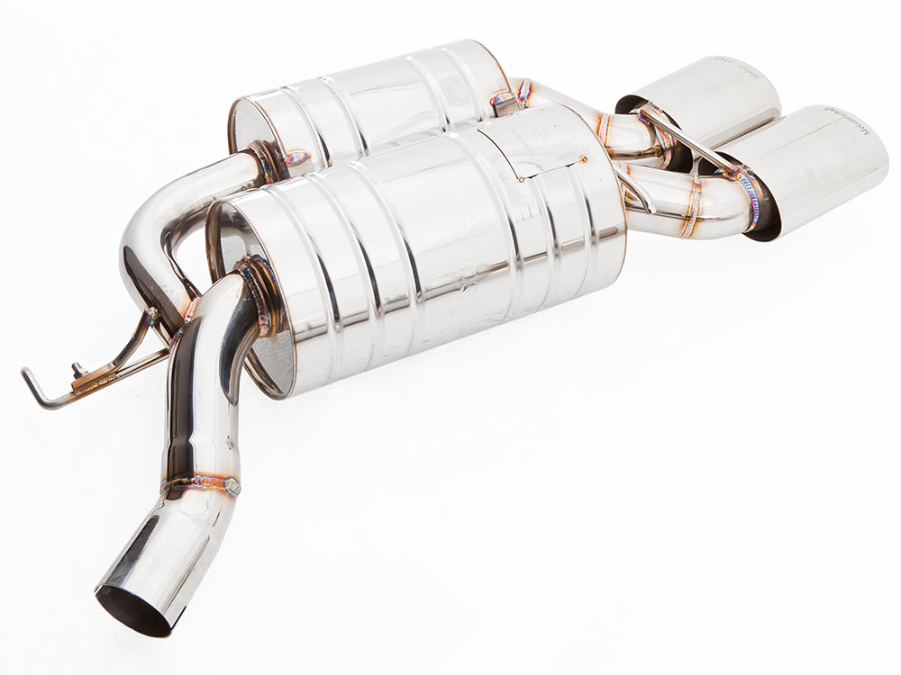 Premium performance exhaust system for BMW E63/64 6 Series 645Ci/650Ci, featuring polished stainless steel construction.