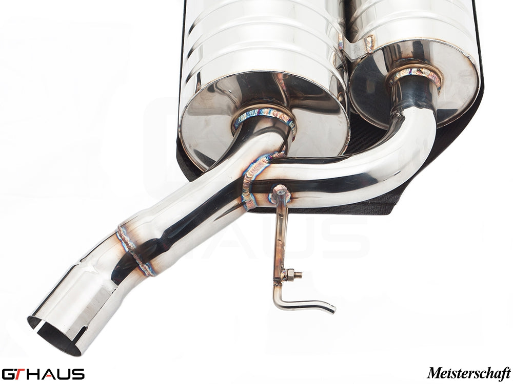 Premium exhaust system for BMW E63/64 6 Series 645Ci/650Ci, featuring stainless steel construction and electronic valve control.