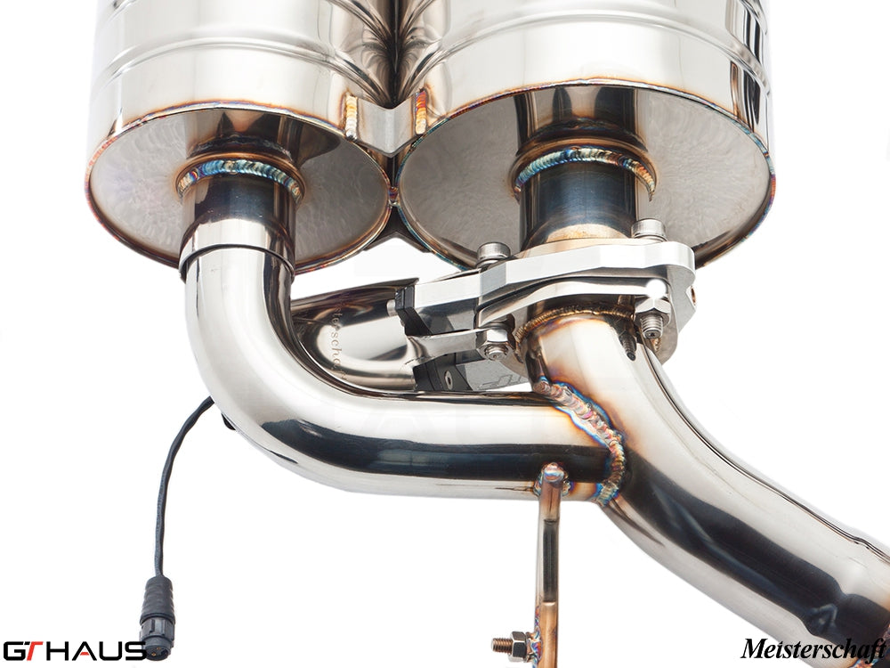 Premium exhaust system for BMW E63/64 M6 V10, featuring stainless steel construction and electronic valve control.