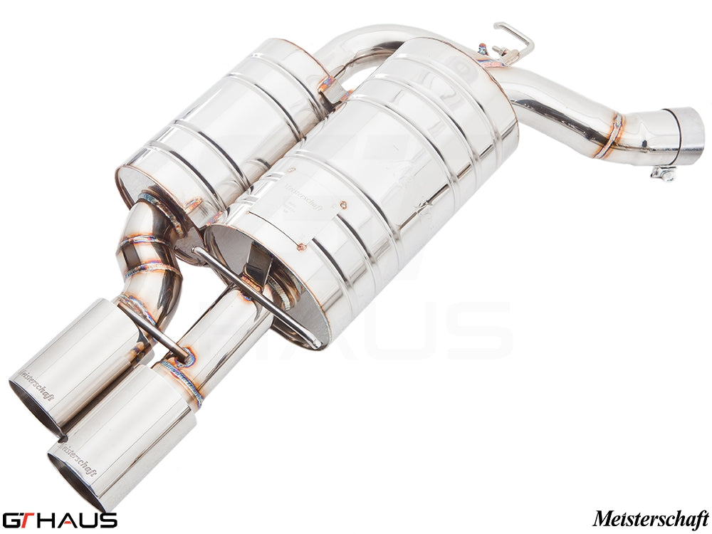 Premium stainless steel exhaust system for BMW E63/64 M6 V10, enhancing performance and sound from 2006 to 2010.