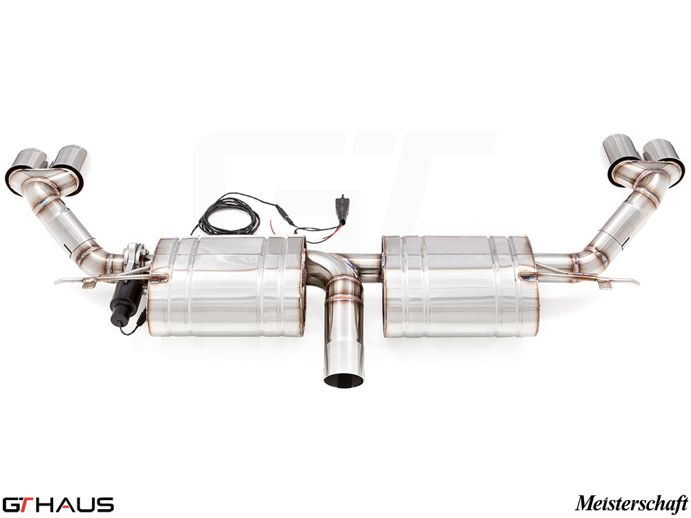 Premium performance exhaust system for BMW E70 X5 SAV 3.0i, featuring stainless steel construction and electronic valve control.