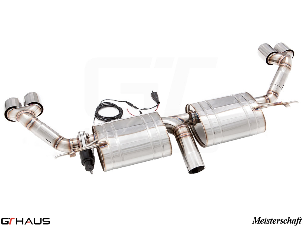 Premium performance exhaust system for BMW E70 X5 SAV 3.0i, featuring stainless steel construction and electronic valve control.