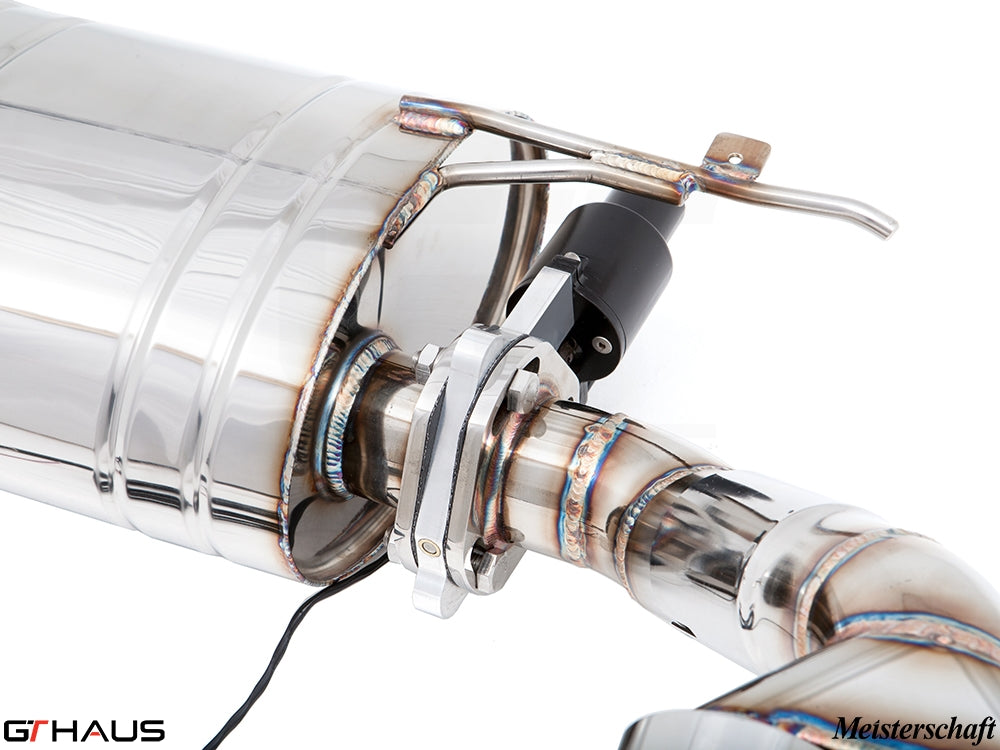 Premium exhaust system for BMW E70 X5 SAV 3.0i, featuring stainless steel construction and electronic valve control.