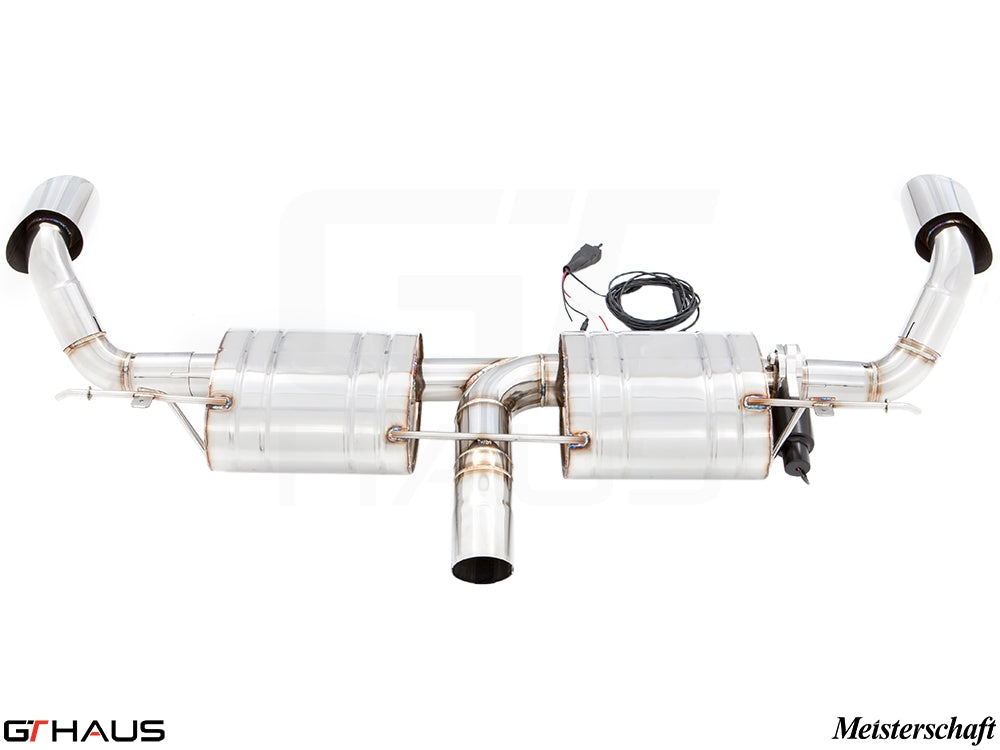 Premium exhaust system for BMW E70 X5 3.5i N55 Turbo, featuring stainless steel construction and electronic valve control.